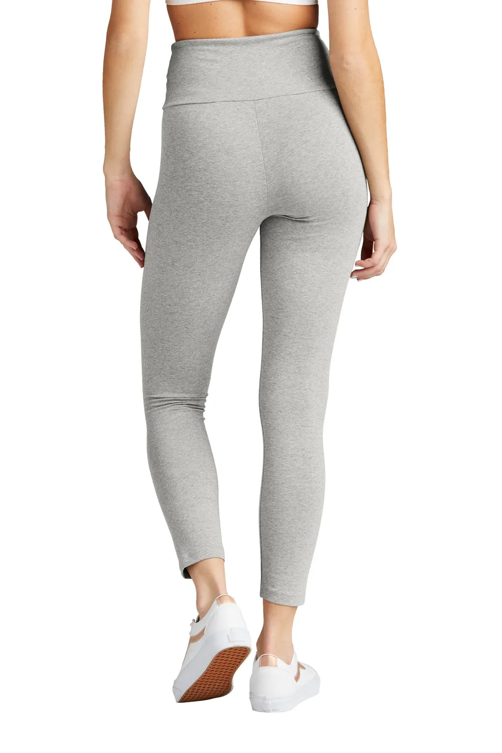 District Womens High Waist Odor Resistant Leggings - Heather Light Grey
