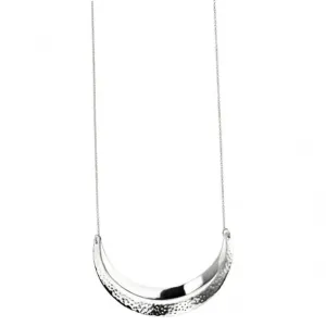 Collier Elements Silver à double barre incurvée avec détails martelés N4092 Beginnings Jewellery