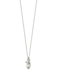 Éléments Pendentif en Argent et Cristaux Navette Swarovski Feuilles P4680C Débuts Bijouterie