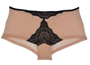 Elise Lowrider Hotpants In Black / Nude