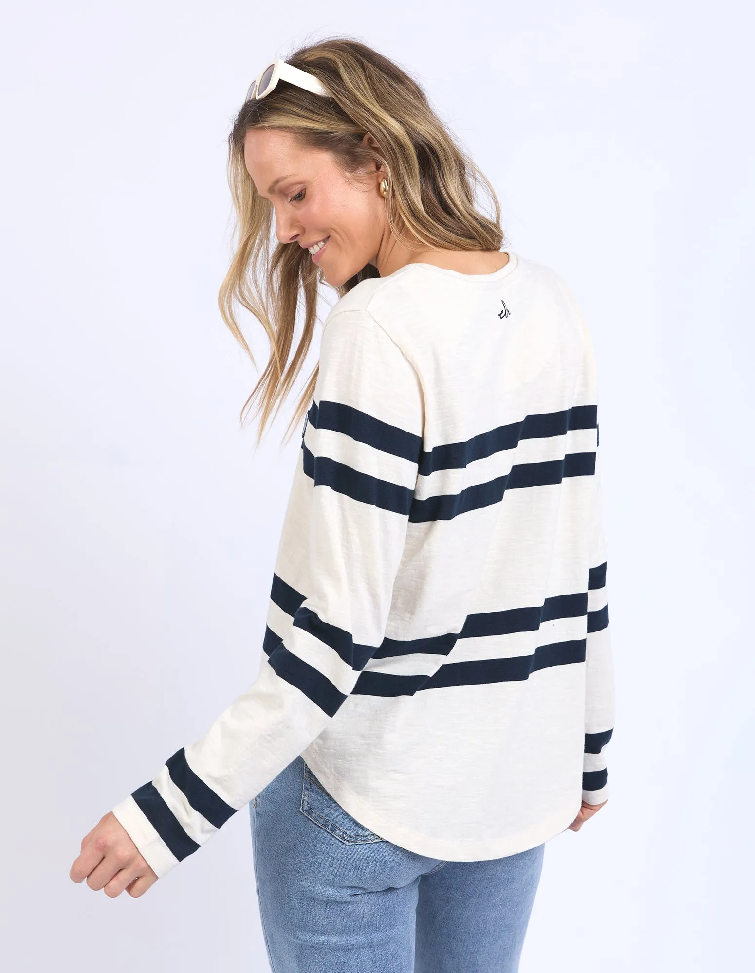 Elm Allegra L/S Tee Vintage White