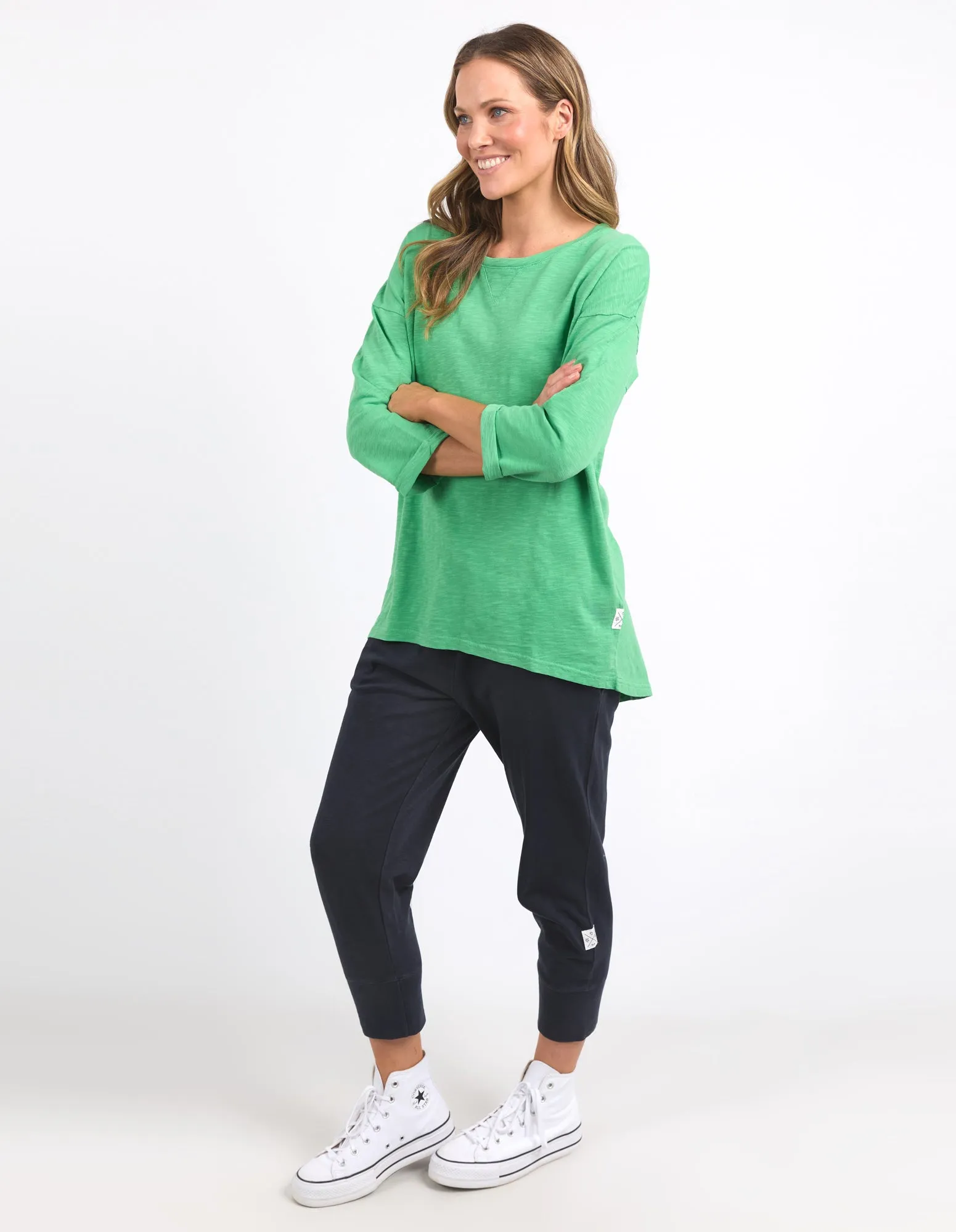 Elm Annie 3/4 Sleeve Tee Greenbriar