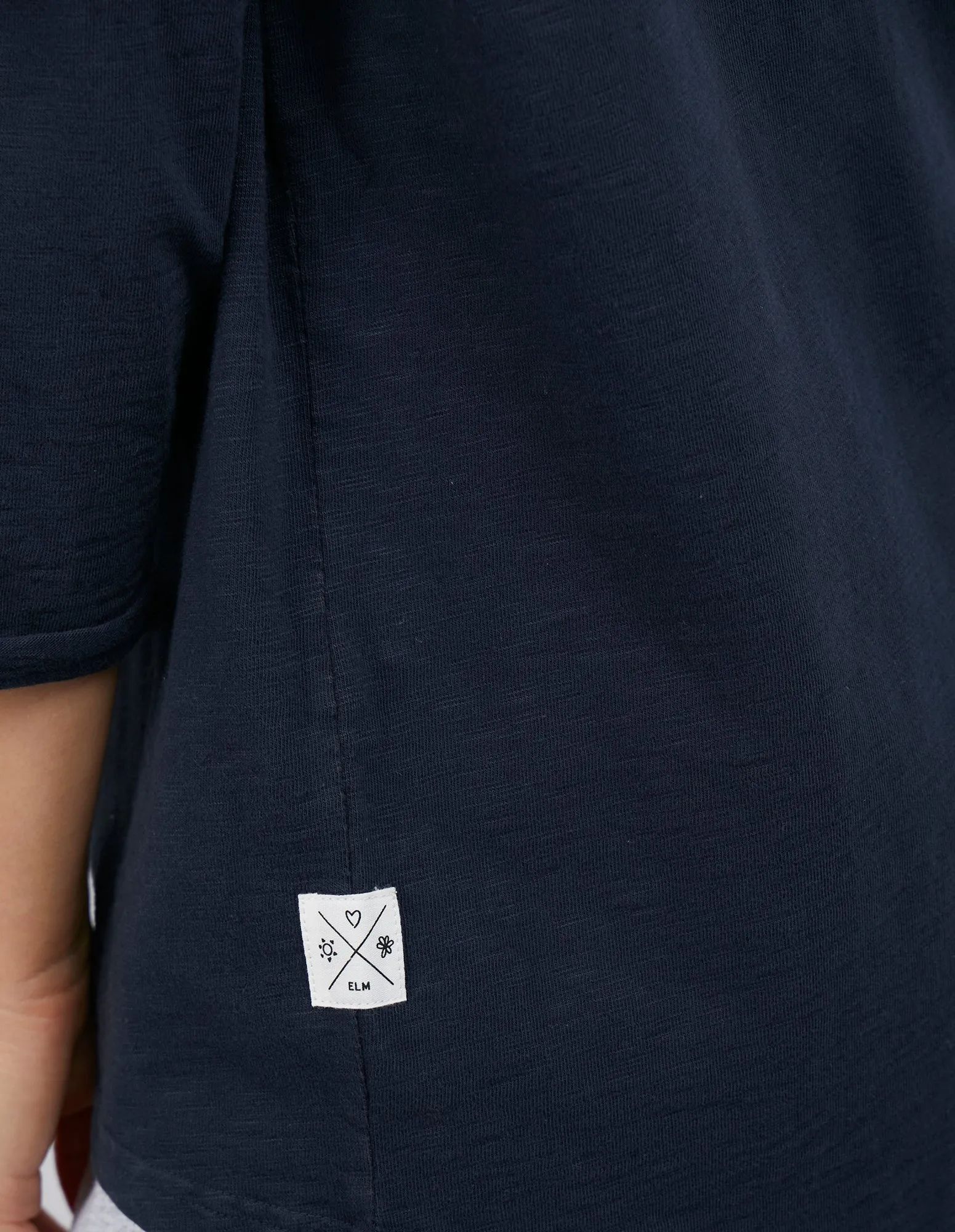 Elm Annie 3/4 Sleeve Tee Navy