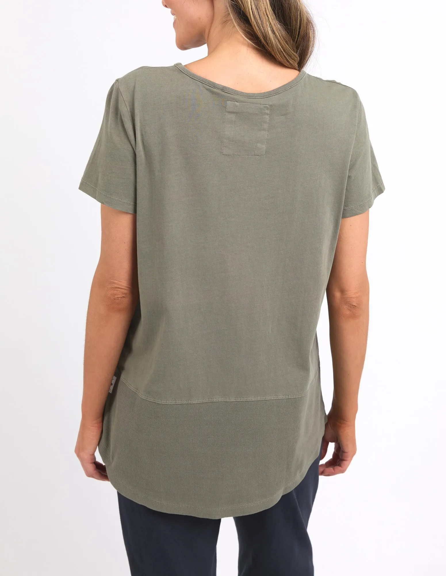 Elm Fundamental Rib S/S Tee Khaki