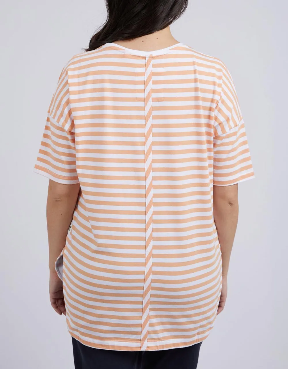 Elm Lauren S/S Tee Stripe Papaya