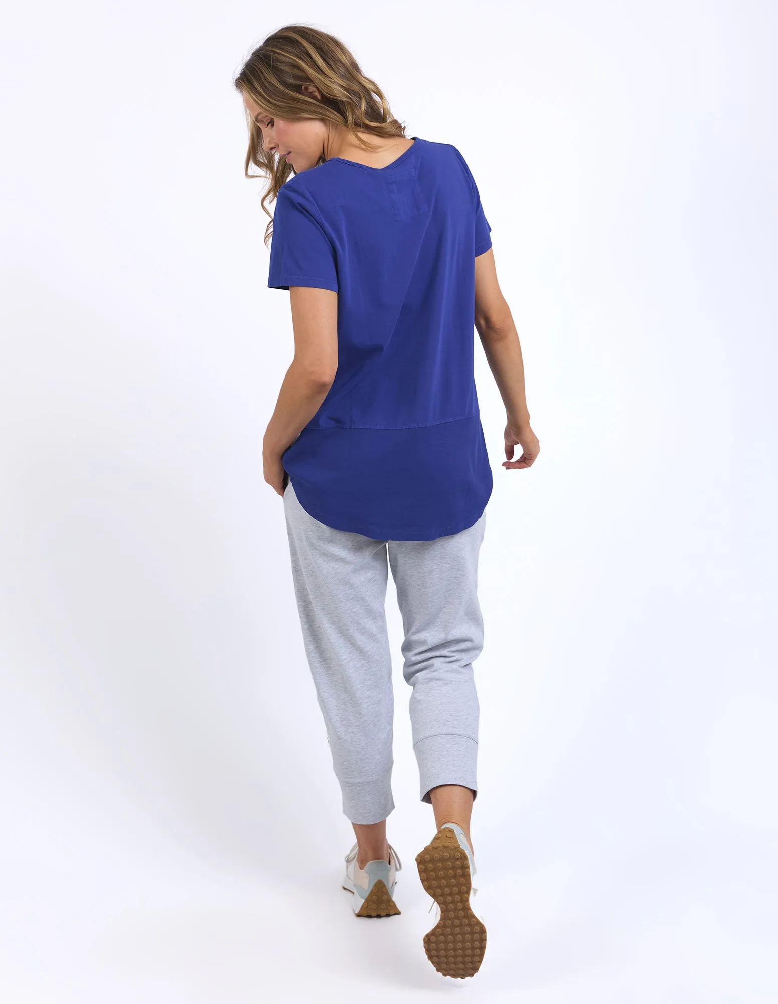 Elm Rib S/S Tee Deep Blue