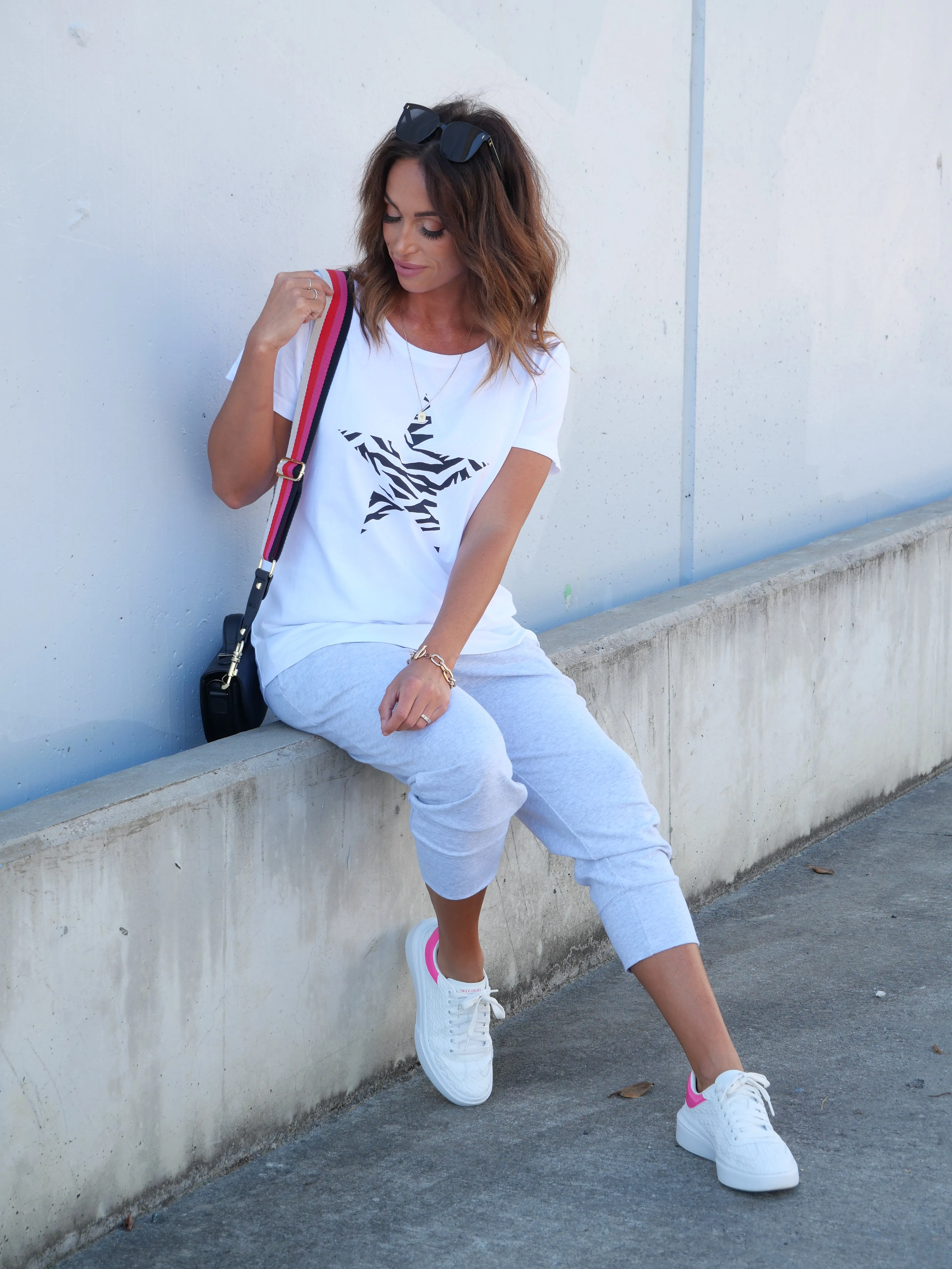 Elm Zebra Star Tee White