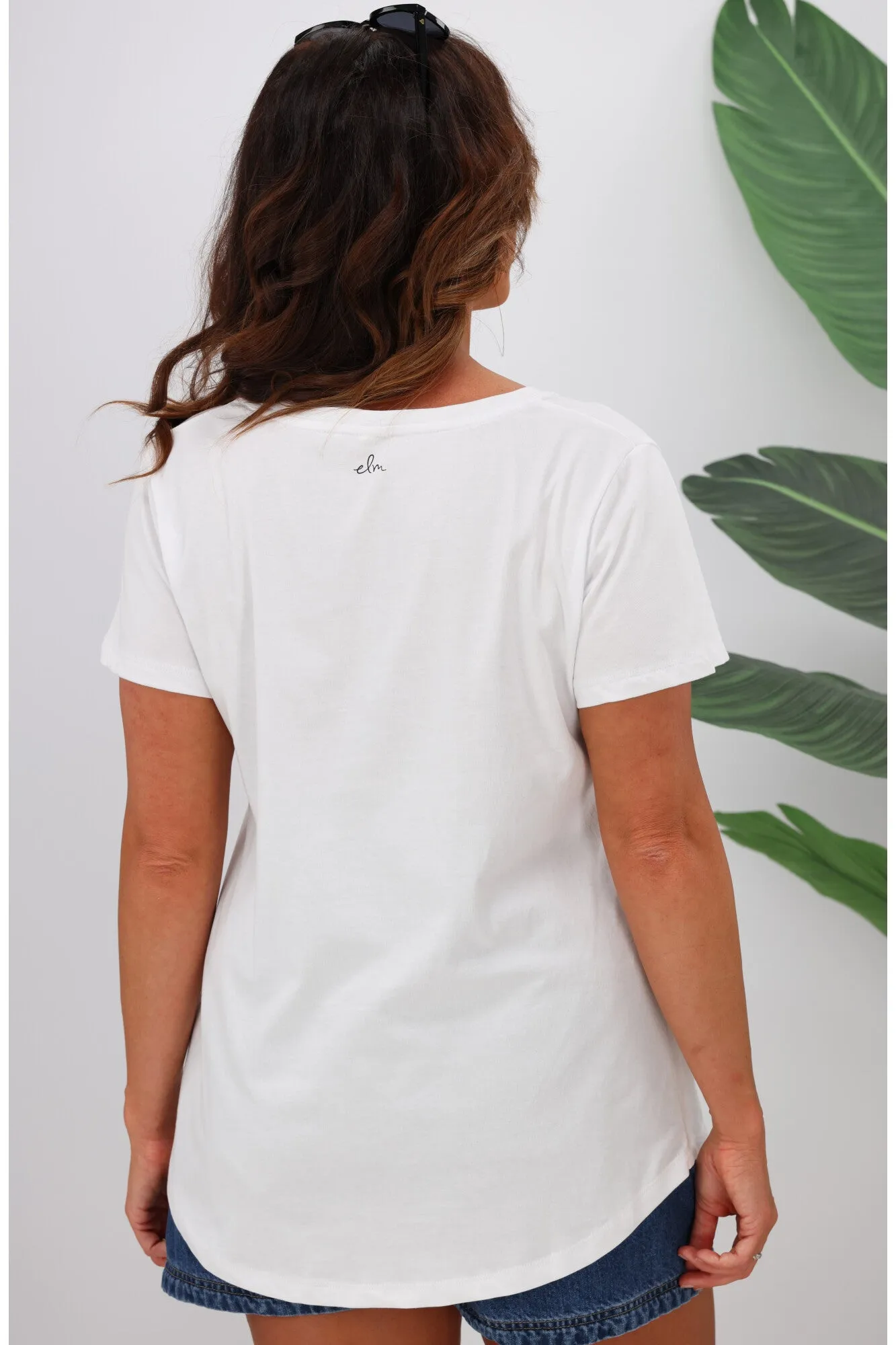 Elm Zebra Star Tee White