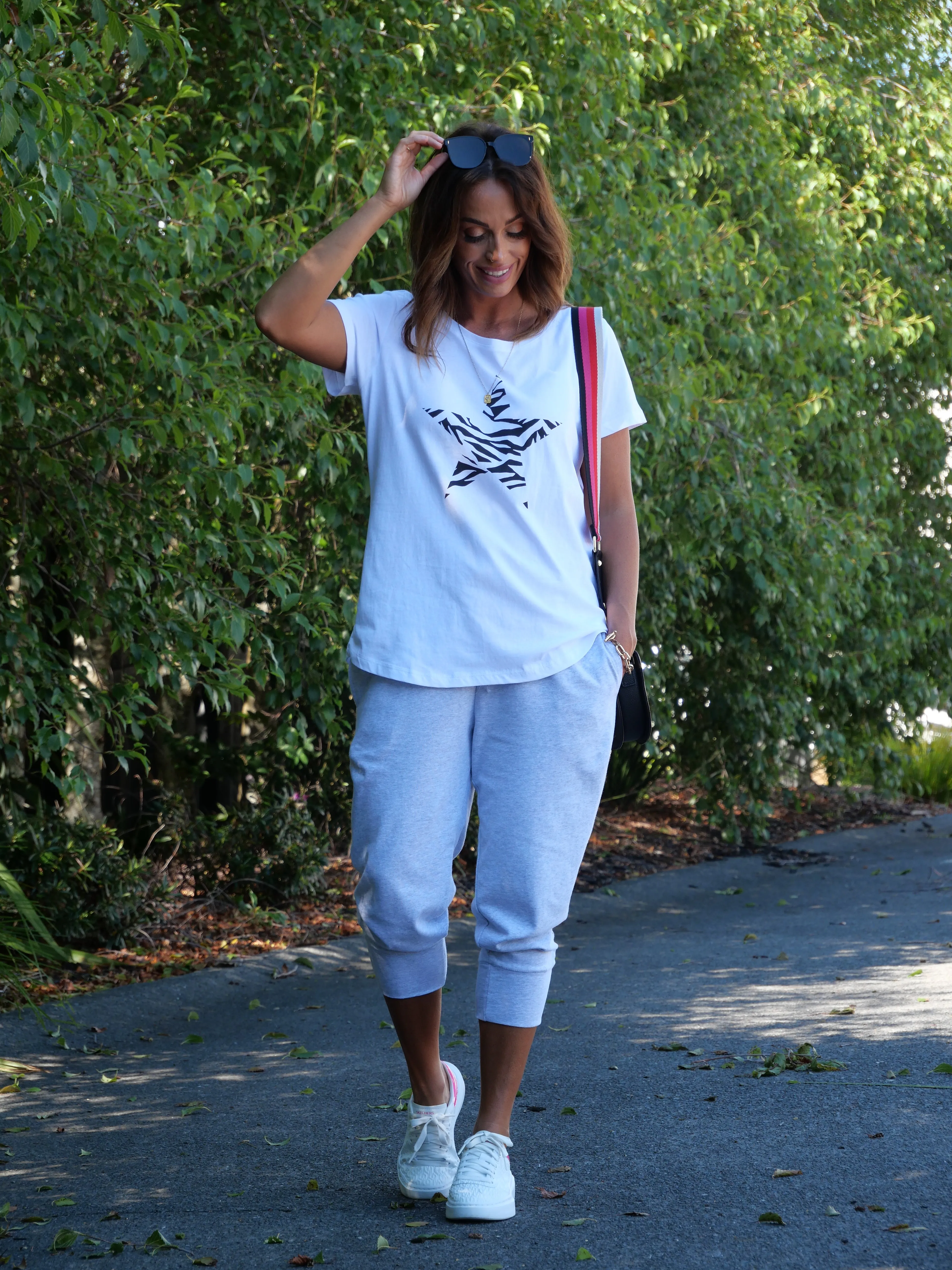 Elm Zebra Star Tee White