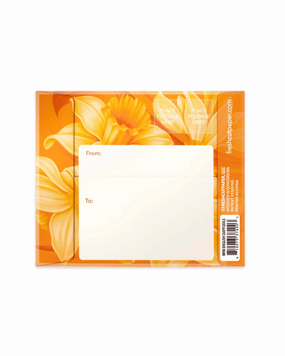English Daffodils Mini Pop Up Flower Bouquet Greeting Card