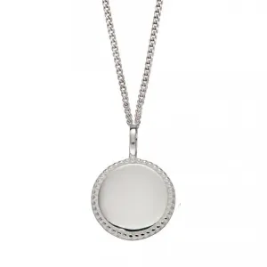 Pendentif disque gravable avec bordure millegrain P5000 Beginnings Jewellery