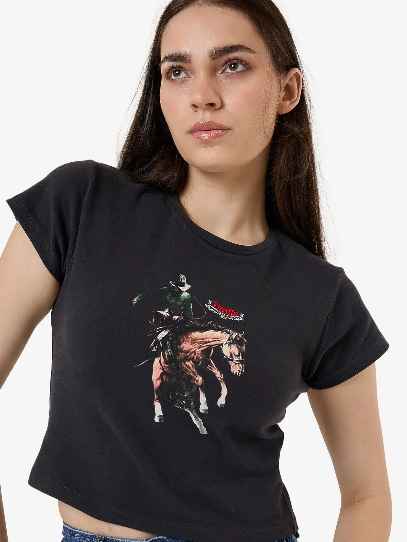 Eternal Outlaw Mini Tee - Washed Black