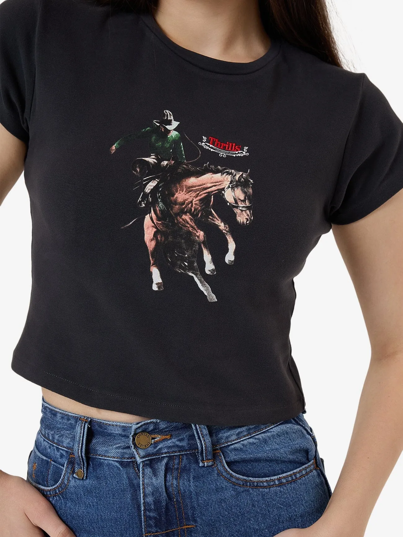 Eternal Outlaw Mini Tee - Washed Black