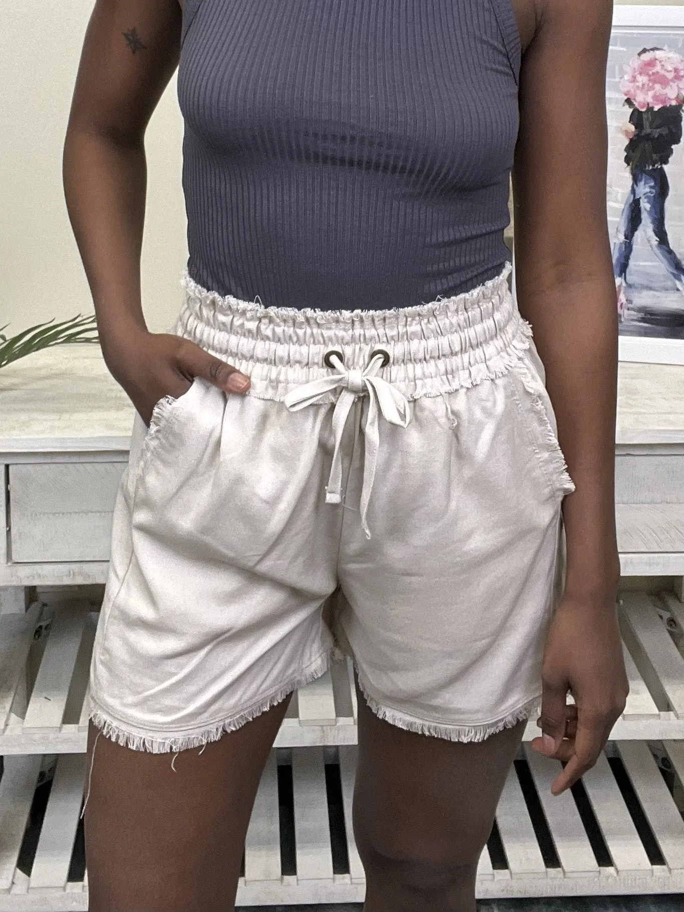 Fierce Lady Women's Casual Frayed Shorts