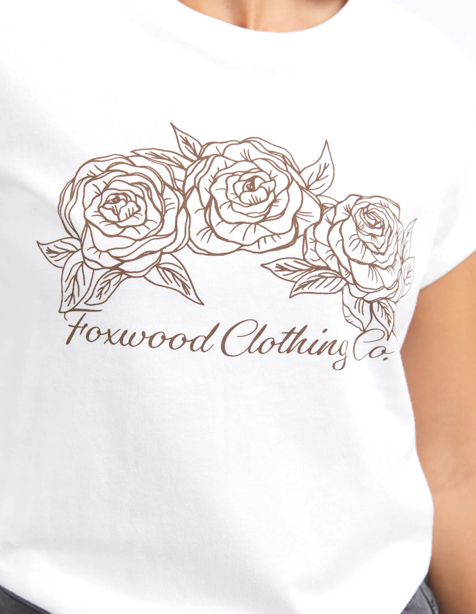 Foxwood Eva Rose Tee Vintage White