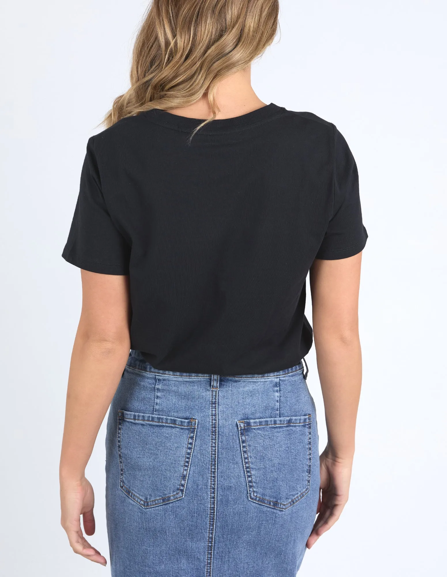 Foxwood Flower Block Tee Black