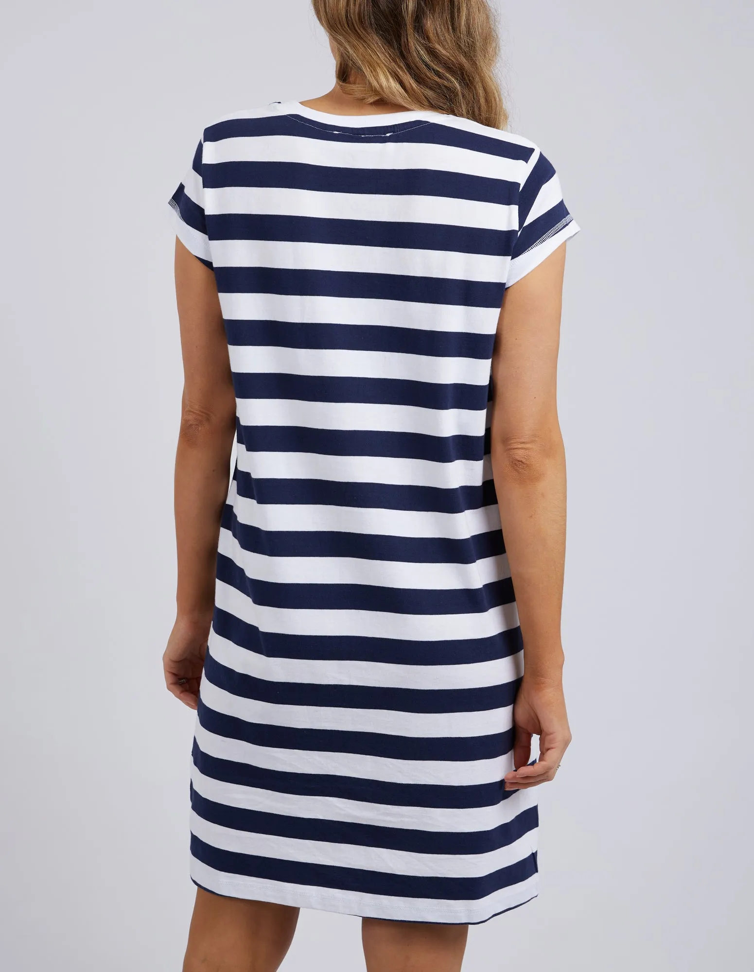 Foxwood Signature Stripe Tee Dress Dark Sapphire / White Stripe