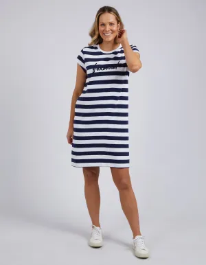 Foxwood Signature Stripe Tee Dress Dark Sapphire / White Stripe