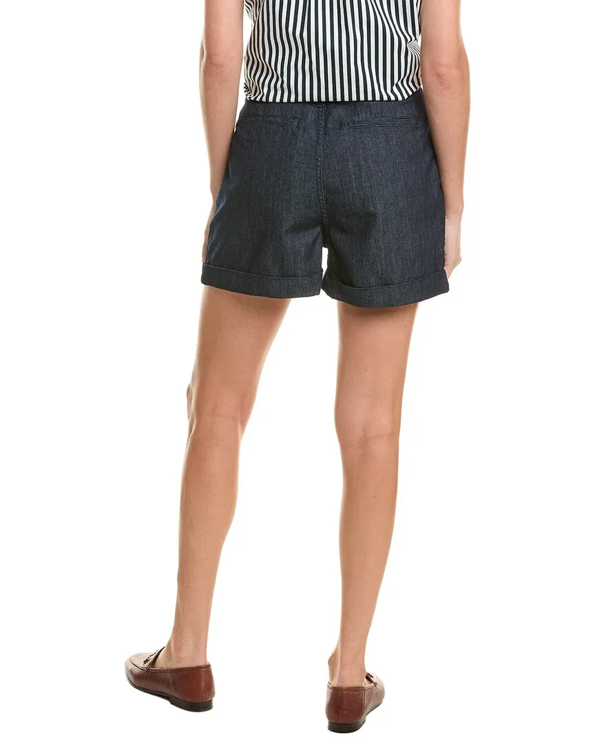 FRAME Denim Pleated Wide Cuff Short