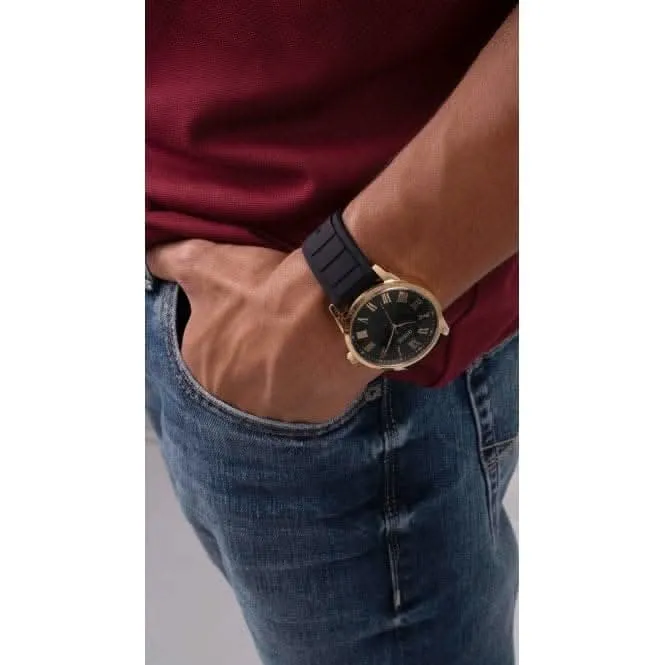 Montre en silicone Charter pour homme avec cadran doré GW0362G3