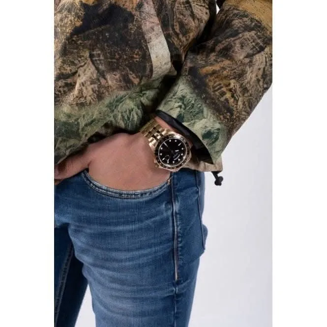 Montre Gents Comet en acier inoxydable avec finition or GW0220G4