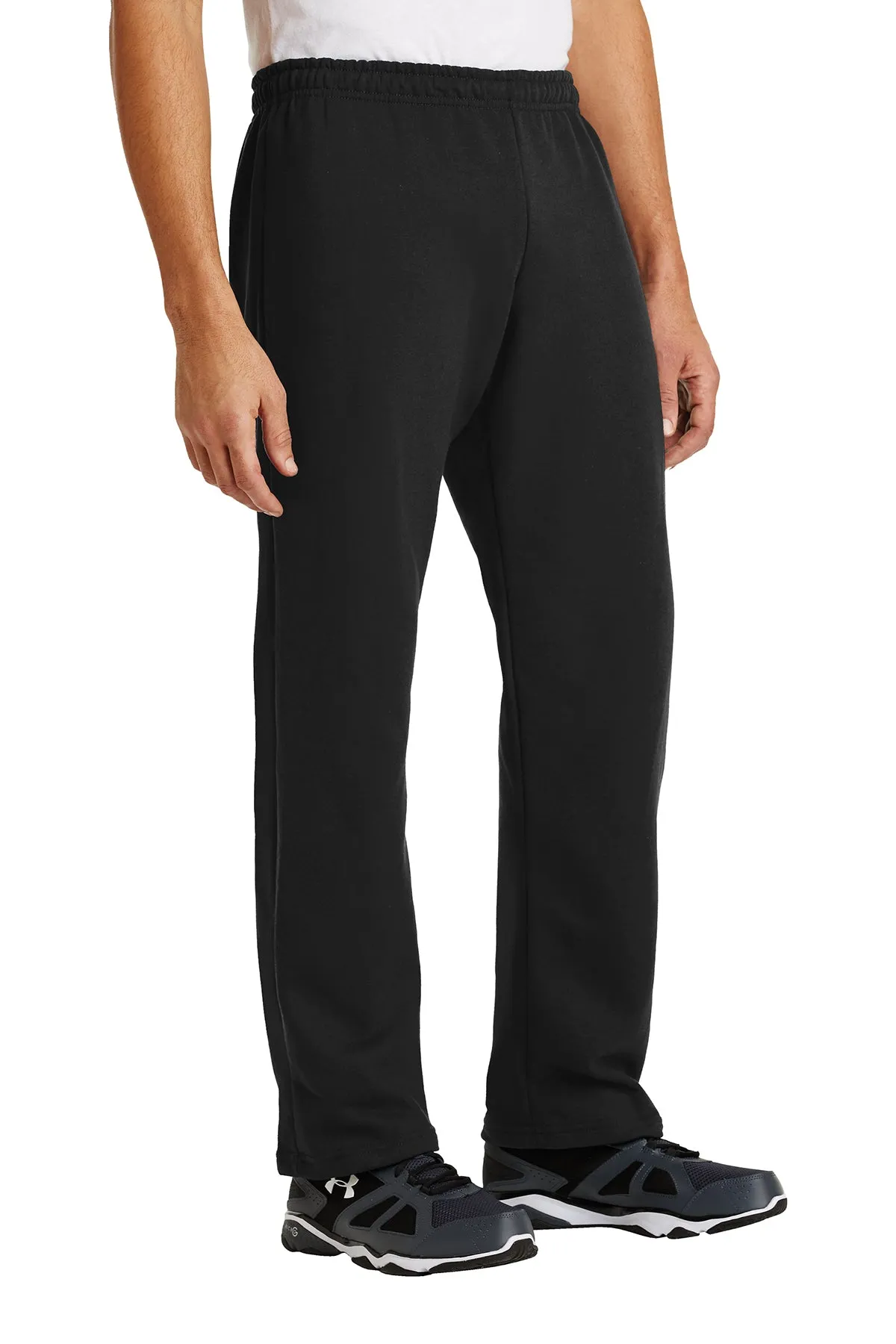 Gildan Mens Heavy Blend Open Bottom Sweatpants - Black