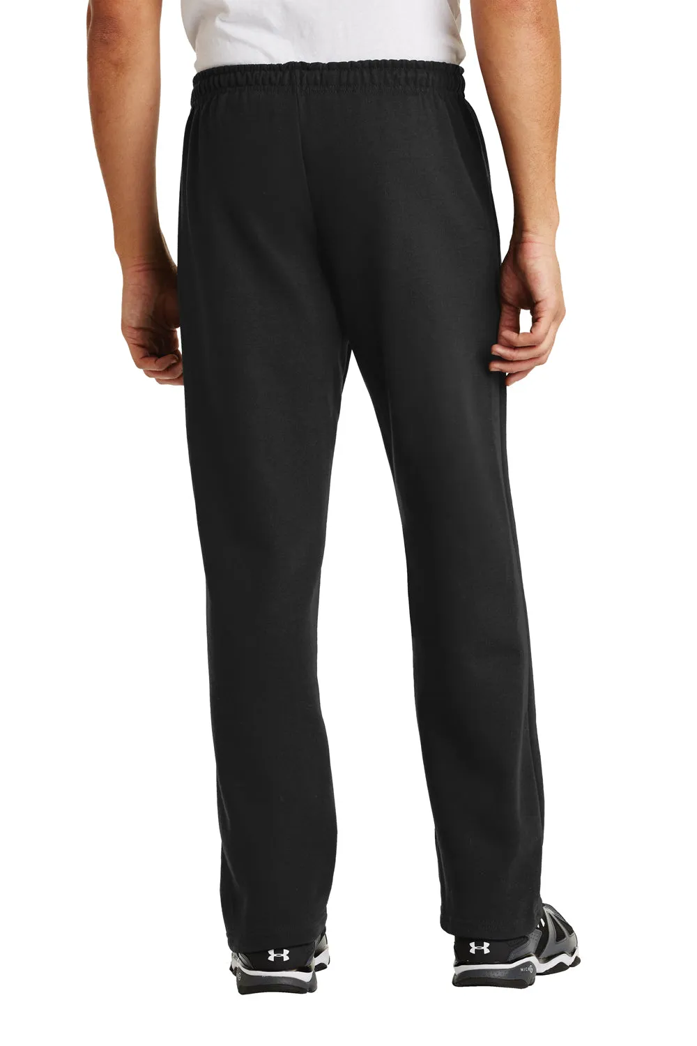 Gildan Mens Heavy Blend Open Bottom Sweatpants - Black