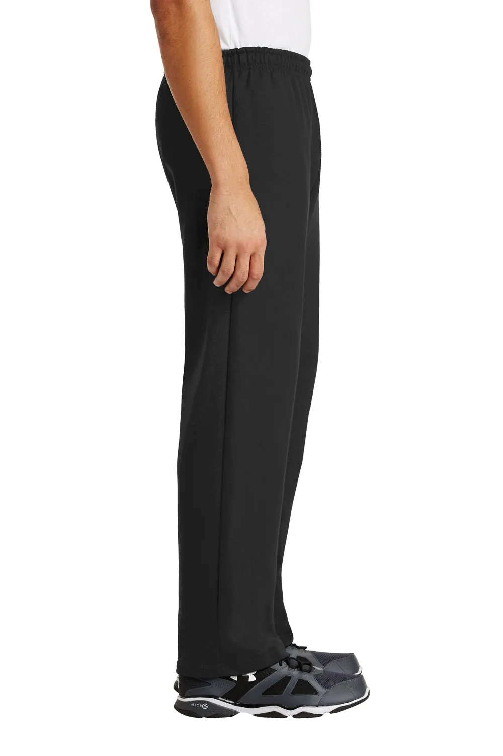 Gildan Mens Heavy Blend Open Bottom Sweatpants - Black