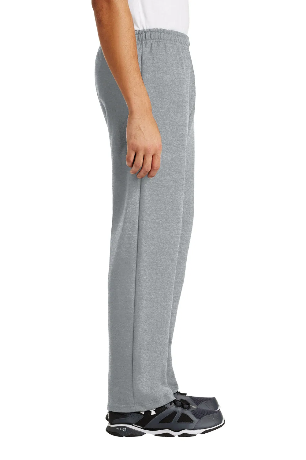 Gildan Mens Heavy Blend Open Bottom Sweatpants - Sport Grey