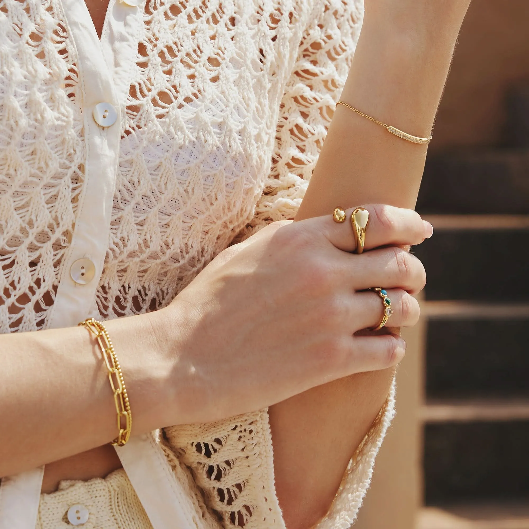Bracelet Chaîne Épaisse en Or Gras B062-04G Ania Haie Jewellery