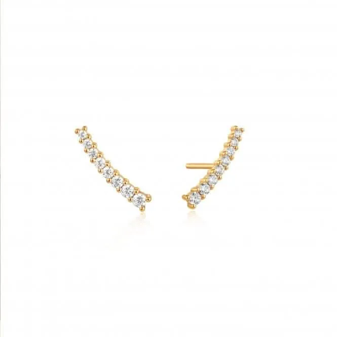 Boucles d'oreilles à clous Gold Glam Crawler E037-03G Ania Haie Jewellery
