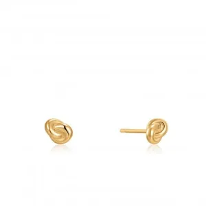 Boucles d'oreilles à clou avec nœud en or E029-01G Ania Haie Jewellery