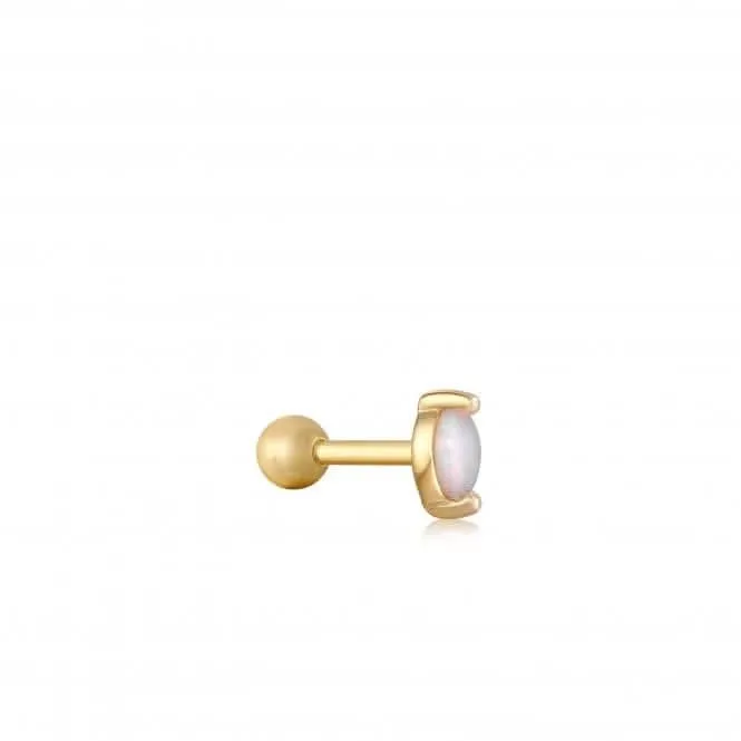 Boucle d'oreille barbell marquise en opale dorée Kyoto E035-12G Ania Haie Jewellery