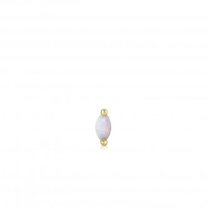 Boucle d'oreille barbell marquise en opale dorée Kyoto E035-12G Ania Haie Jewellery
