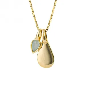 Pendentif en aigue-marine de mars plaqué or P5181 Beginnings Jewellery