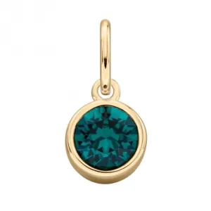 Pendentif en Cristal Swarovski Émeraude Plaqué Or - Bijouterie Beginnings