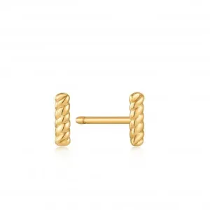 Boucles d'oreilles à barre en corde dorée E036-01G Ania Haie Jewellery