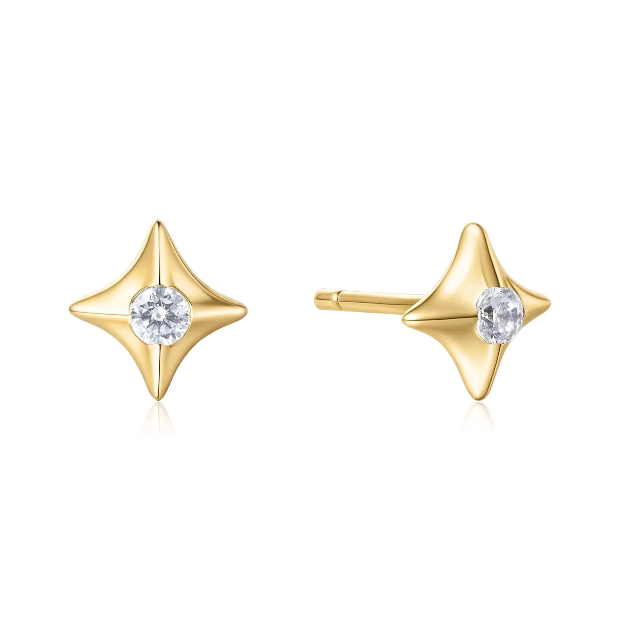 Boucles d'oreilles étoiles scintillantes en or E064-02G Ania Haie Jewellery