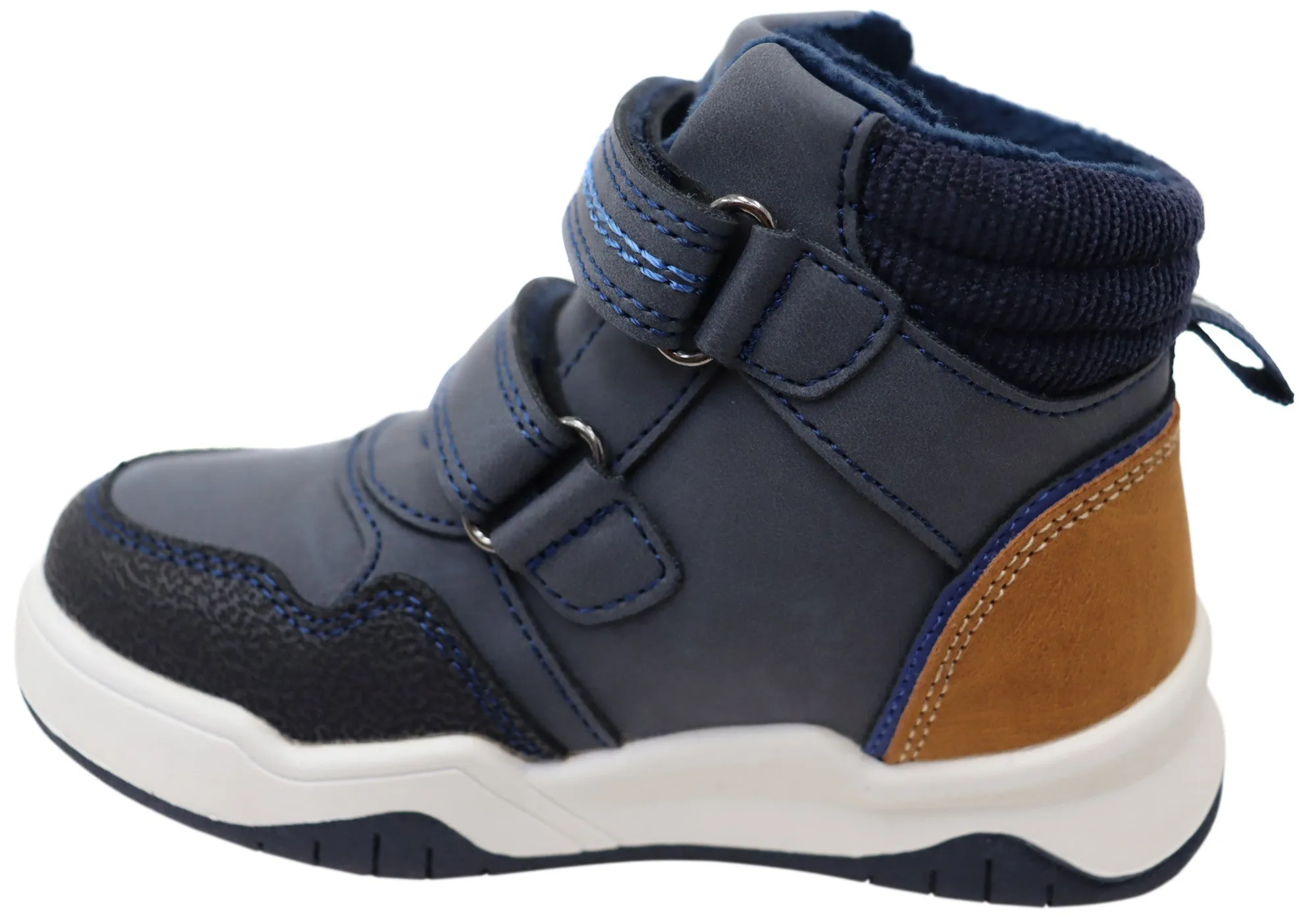 Grosby Alfie Boys Kids Comfortable Boots With Adjustable Straps Grosby Shoes