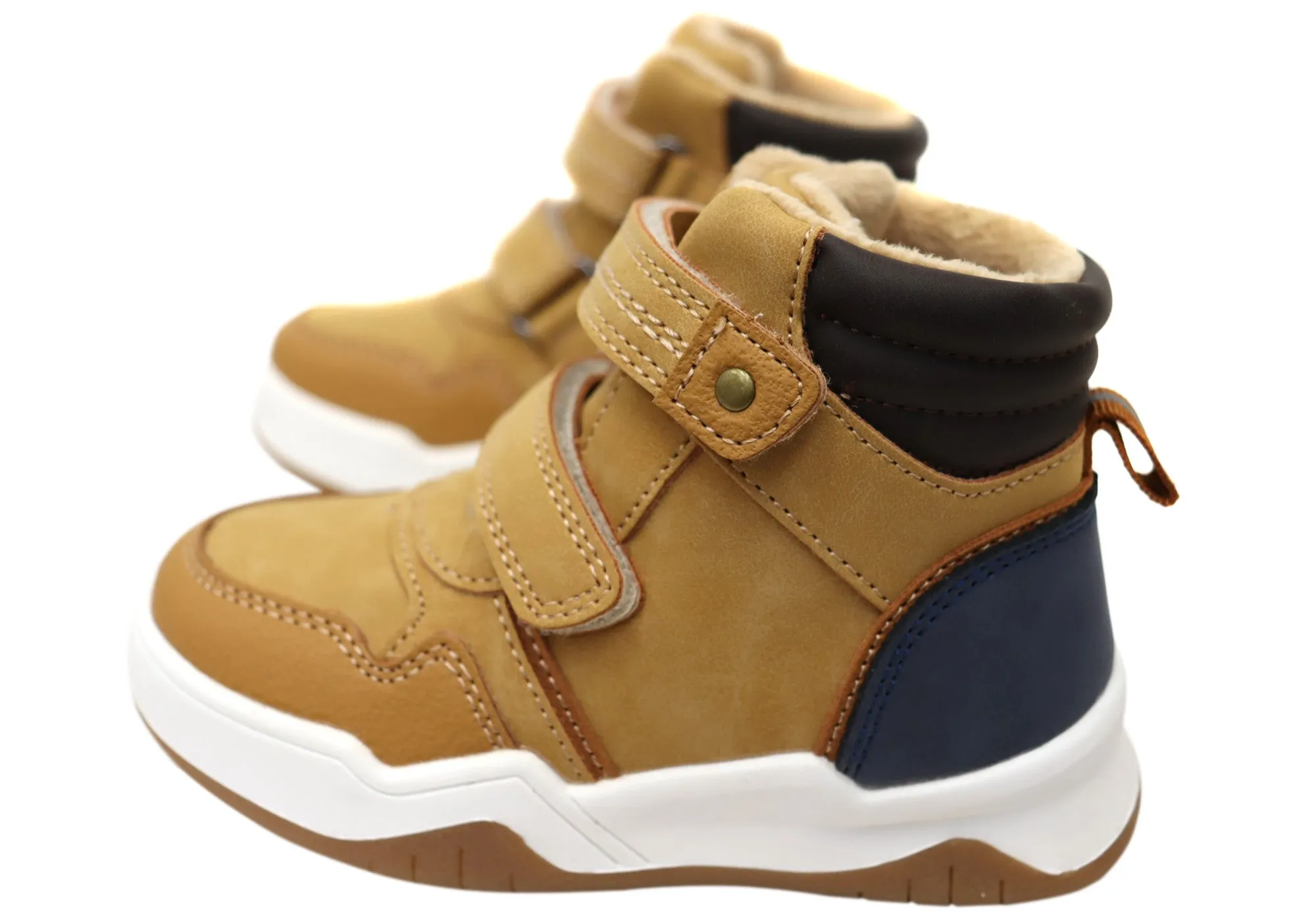 Grosby Alfie Boys Kids Comfortable Boots With Adjustable Straps Grosby Shoes