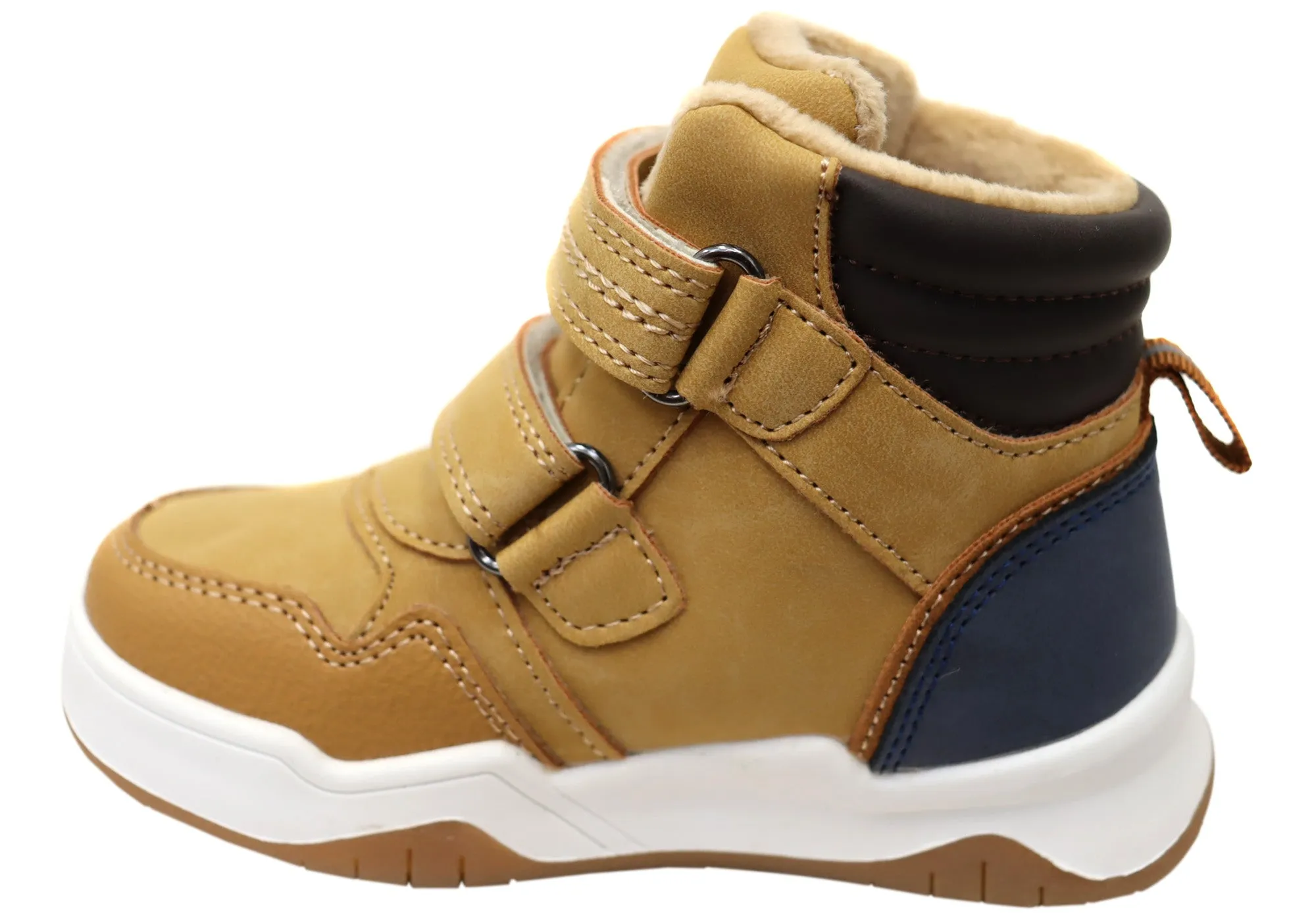 Grosby Alfie Boys Kids Comfortable Boots With Adjustable Straps Grosby Shoes