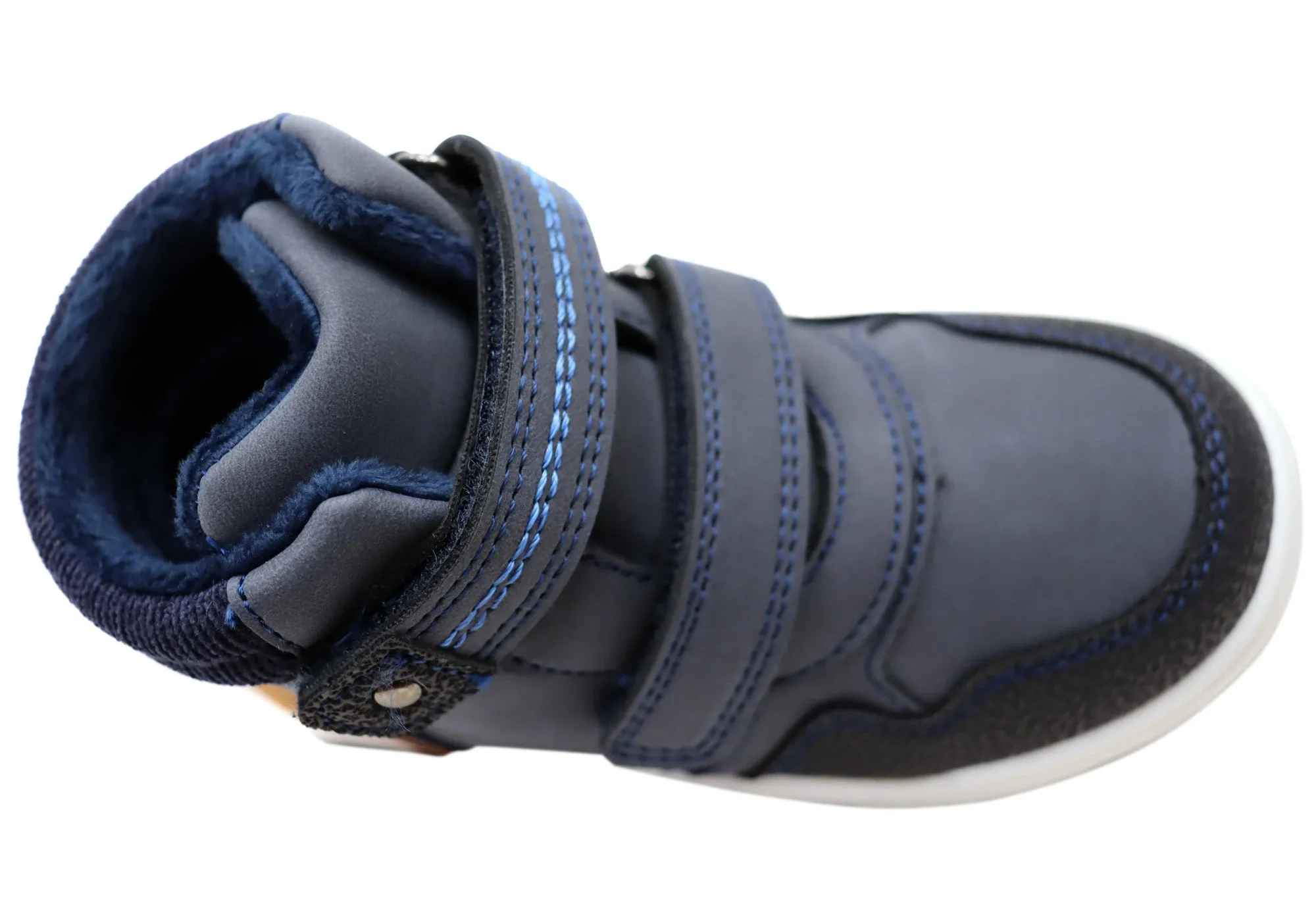 Grosby Alfie Boys Kids Comfortable Boots With Adjustable Straps Grosby Shoes