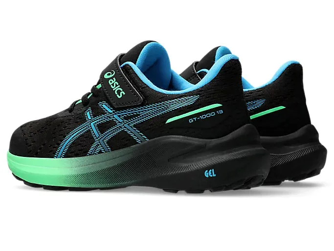 GT-1000 13 PS | Black/Digital Aqua Asics Shoes