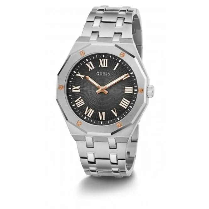 Montre Guess Gents Asset en acier inoxydable argentée GW0575G1