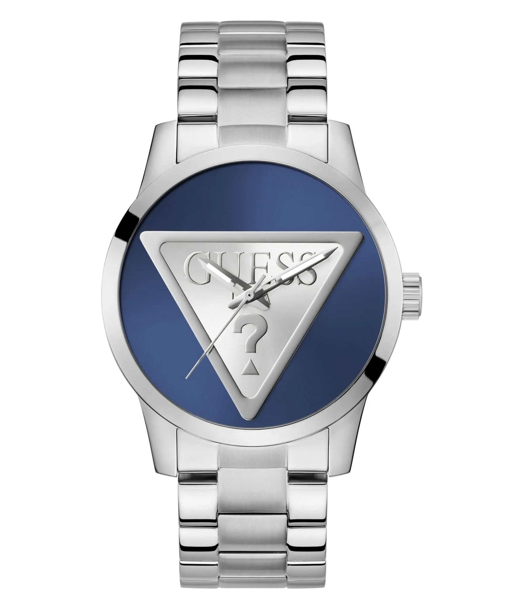 Montre Guess Gents Badge en acier inoxydable finition argentée GW0782G3