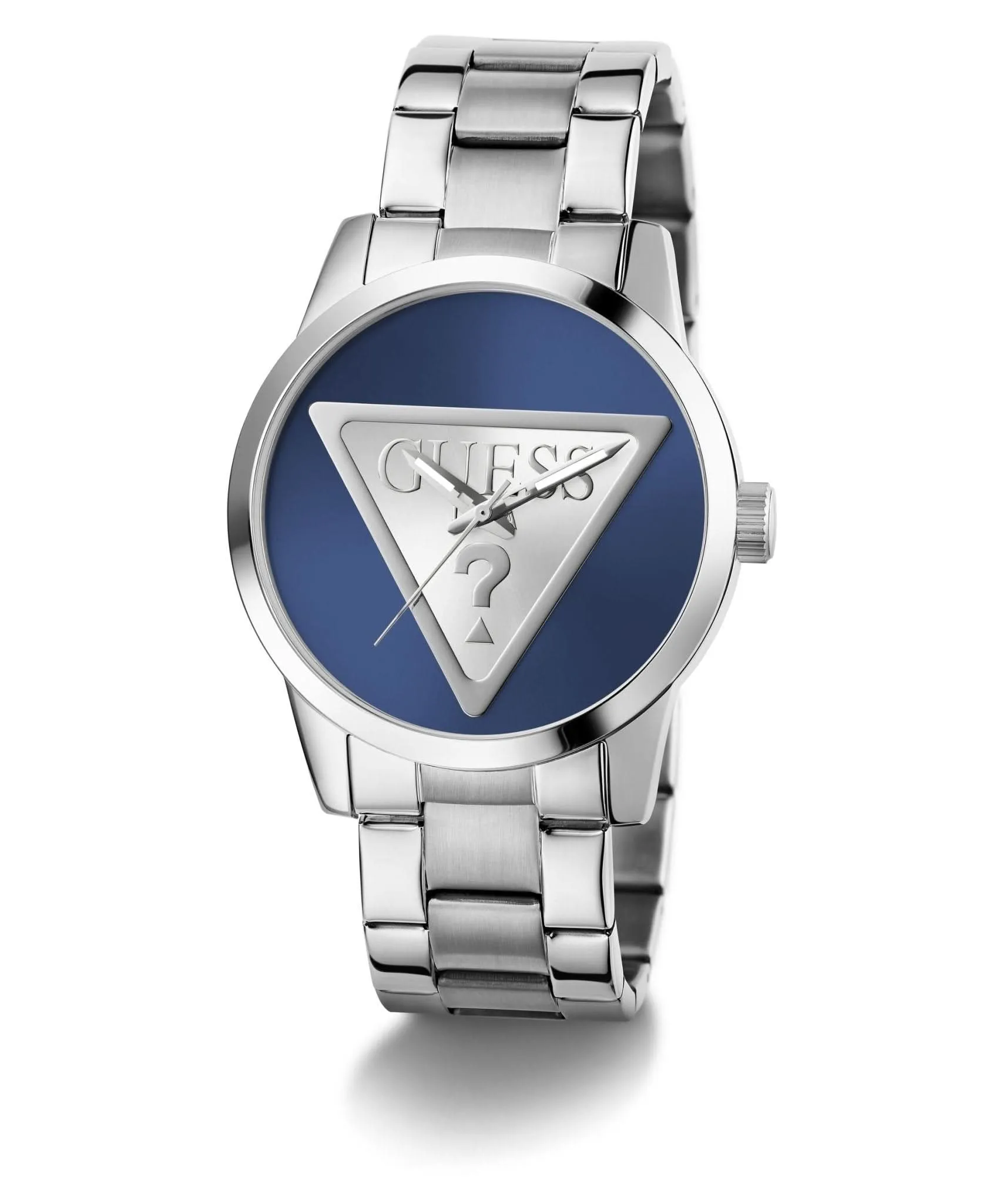 Montre Guess Gents Badge en acier inoxydable finition argentée GW0782G3