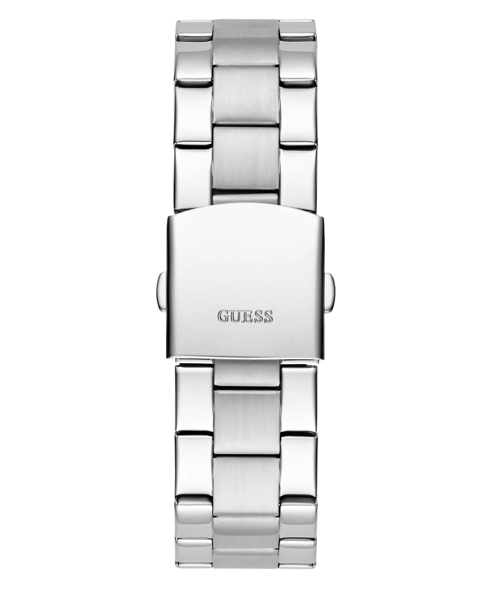 Montre Guess Gents Badge en acier inoxydable finition argentée GW0782G3