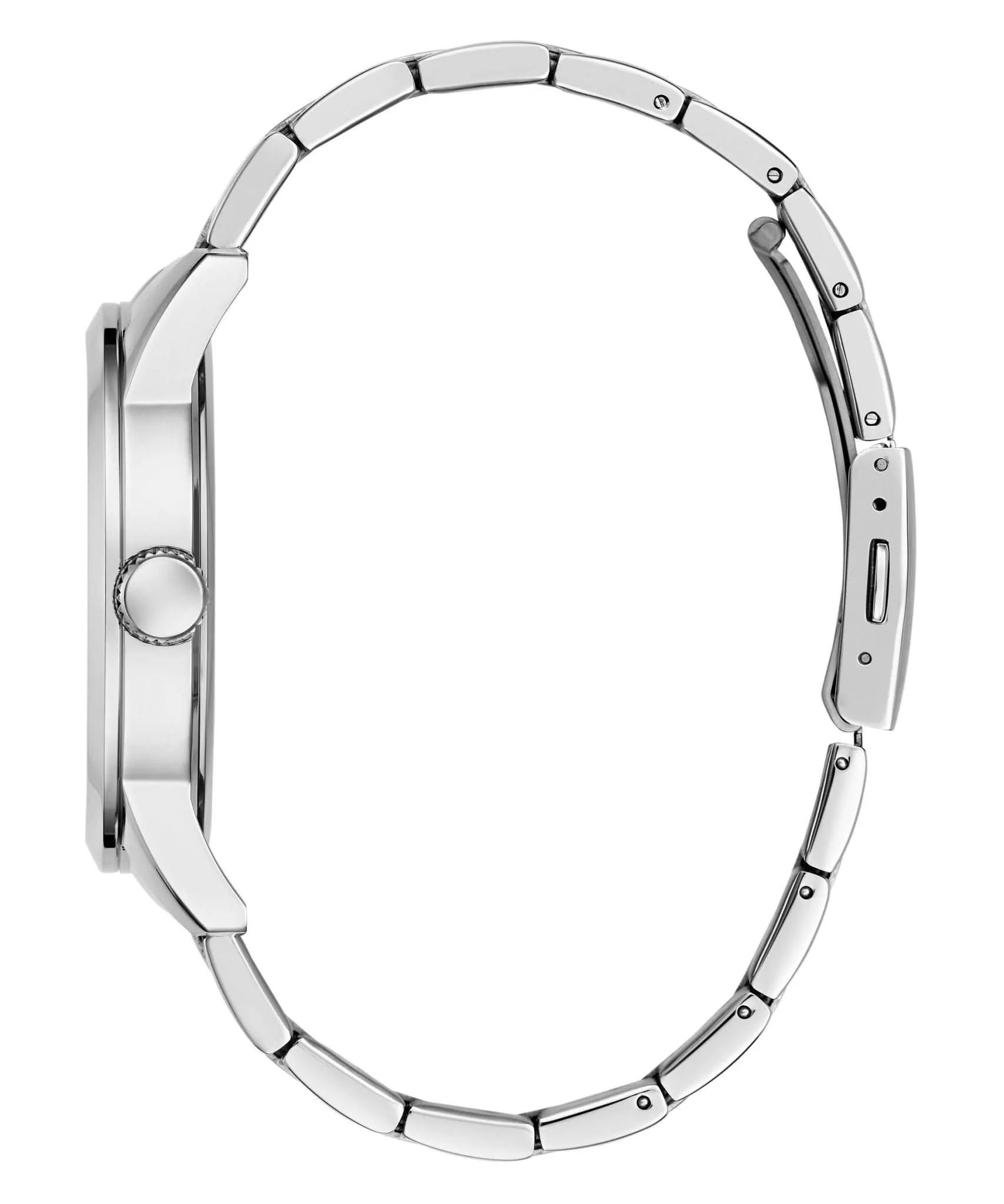 Montre Guess Gents Badge en acier inoxydable finition argentée GW0782G3