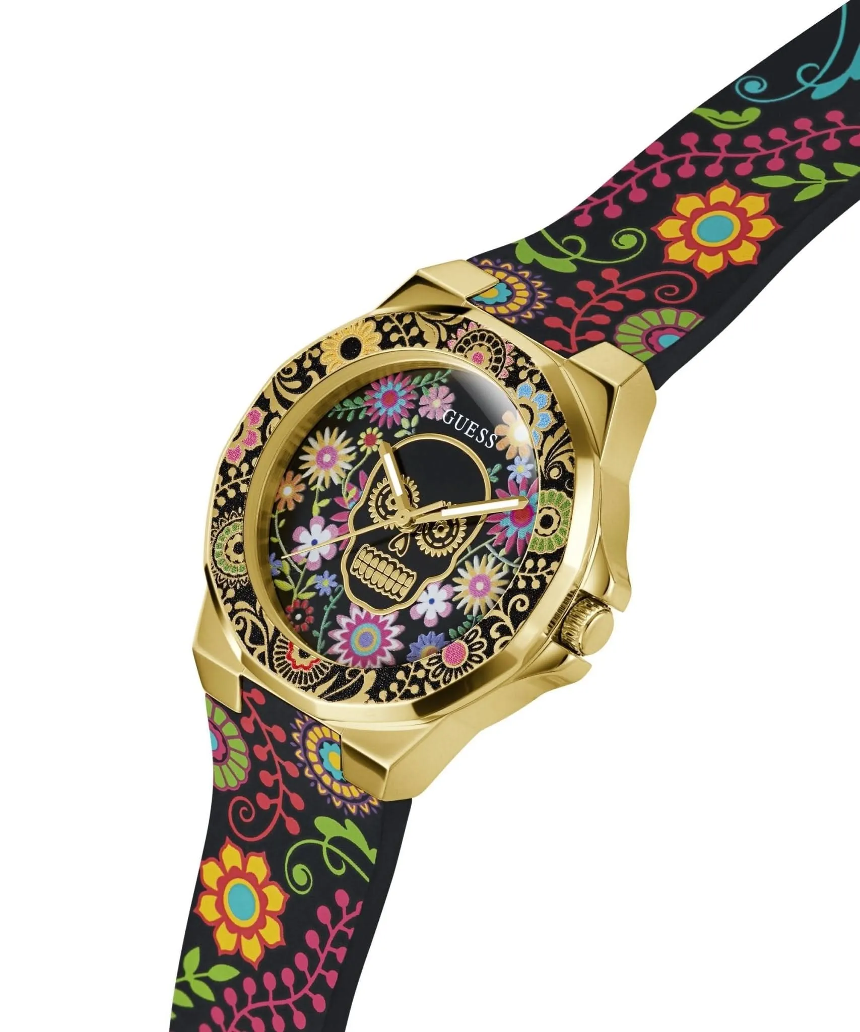 Montre Guess Ladies Calaverta en silicone doré GW0754L1
