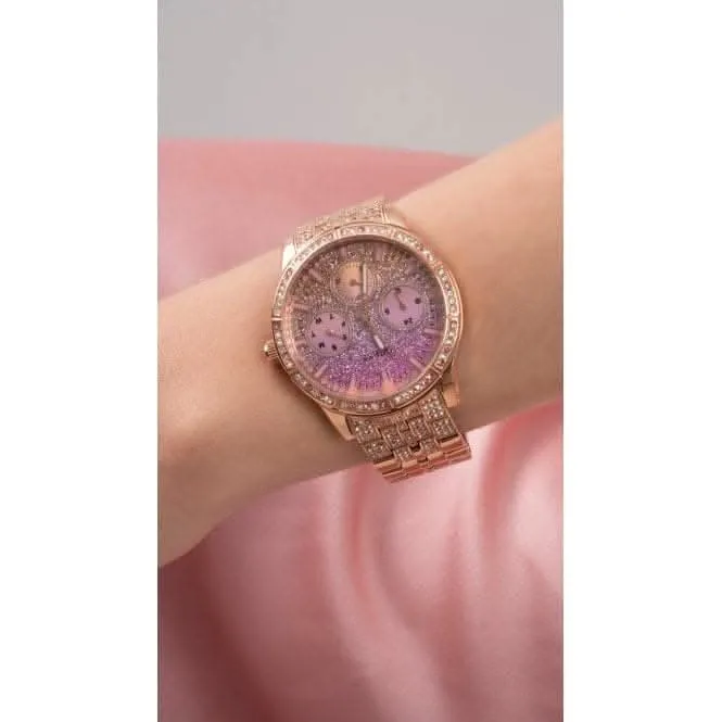 Guess Ladies Cascade Montre en Acier Inoxydable Or Rose GW0365L3